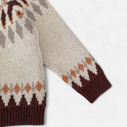 Chestnut Argyle Cotton Knit Cardigan (3m-3yrs)
