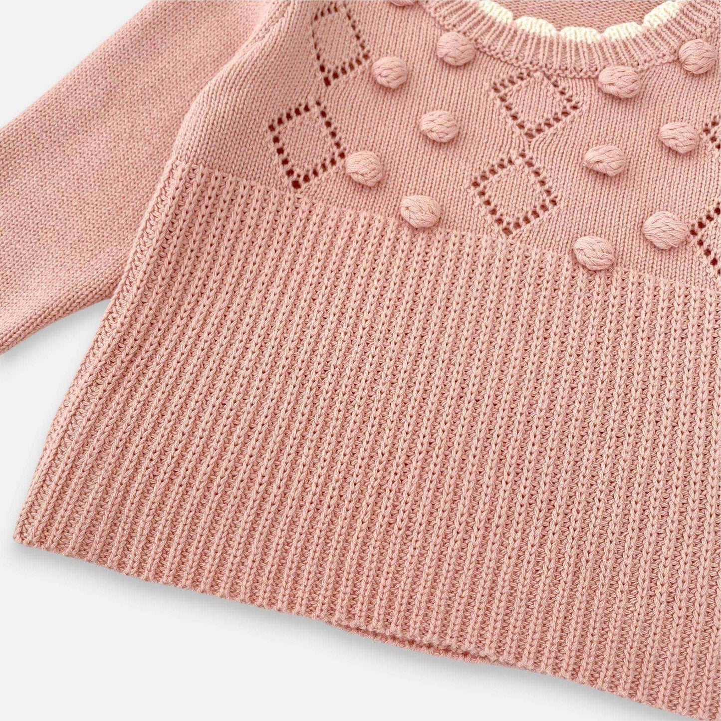 Chloe Pom Cotton Knit Set (3m-3yrs)