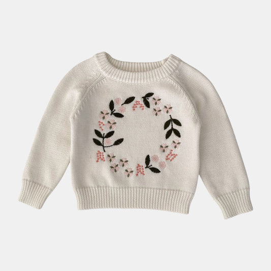 Clara Halo Cotton Knit Sweater (3m-3yrs)