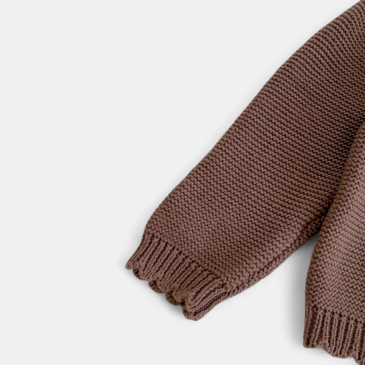 Leni Scallop Knit Cardigan - Cocoa (3m-3yrs)