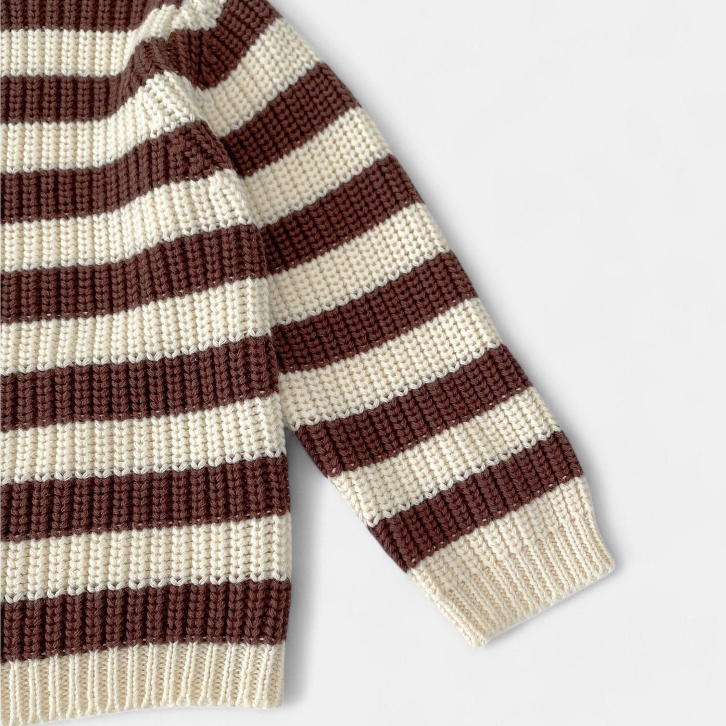 Coffee Stripes Cotton Knit Set (3m-3yrs)