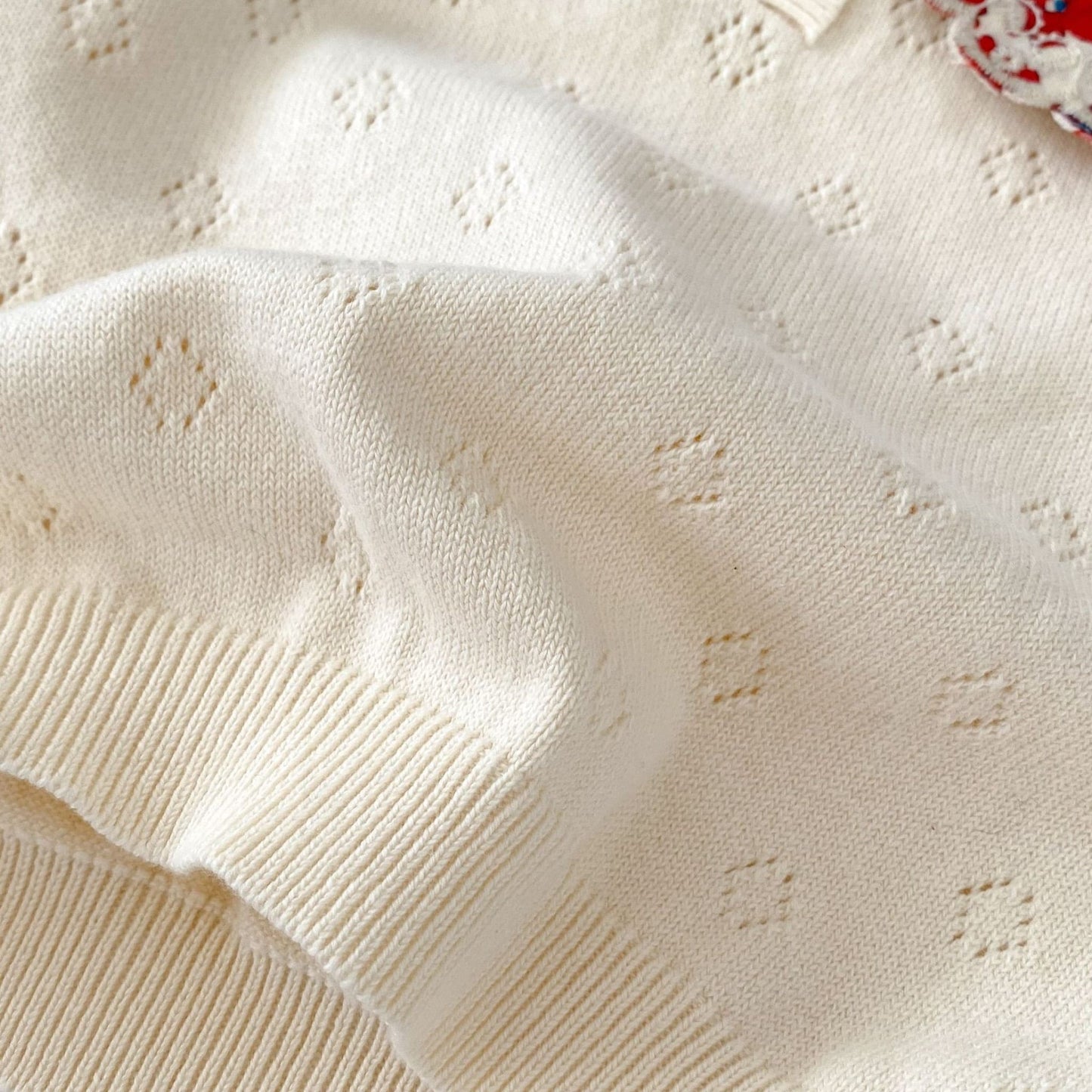 Colette Cream Knit Cotton Sweater (3m-3yrs)