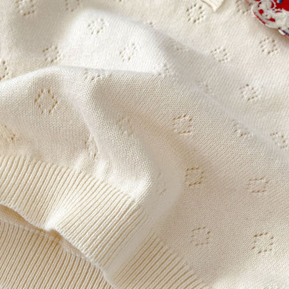 Colette Cream Knit Cotton Sweater (3m-3yrs)