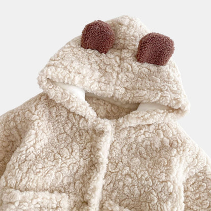Cosy Bear Plush Hooded Jacket (6m-4yrs)