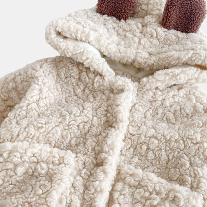 Cosy Bear Plush Hooded Jacket (6m-4yrs)
