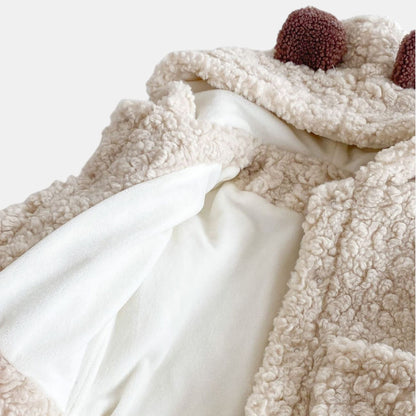 Cosy Bear Plush Hooded Jacket (6m-4yrs)