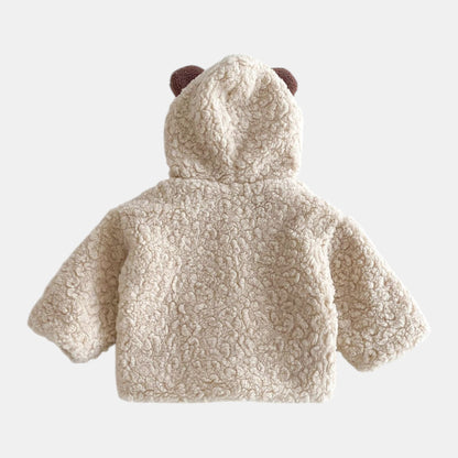 Cosy Bear Plush Hooded Jacket (6m-4yrs)