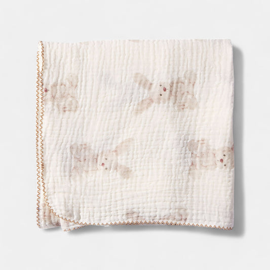 Cotton Gauze Bath Towel, Bunny