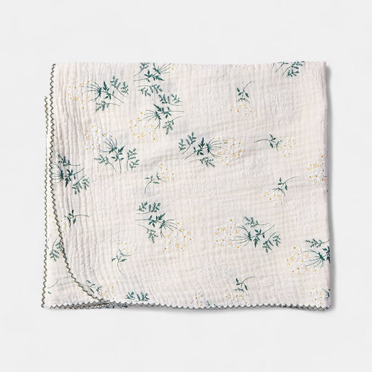 Cotton Gauze Bath Towel, Ethereal Blooms