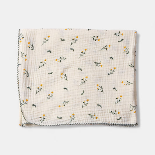 Cotton Gauze Bath Towel, Marigold Blossoms