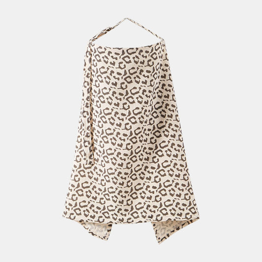Cotton Gauze Nursing Cover, Brown Leopard - Bambisserie