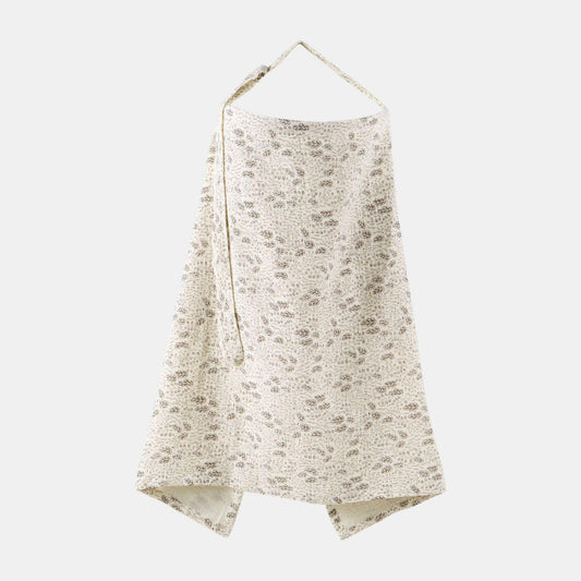Cotton Gauze Nursing Cover, Little Leaves - Bambisserie