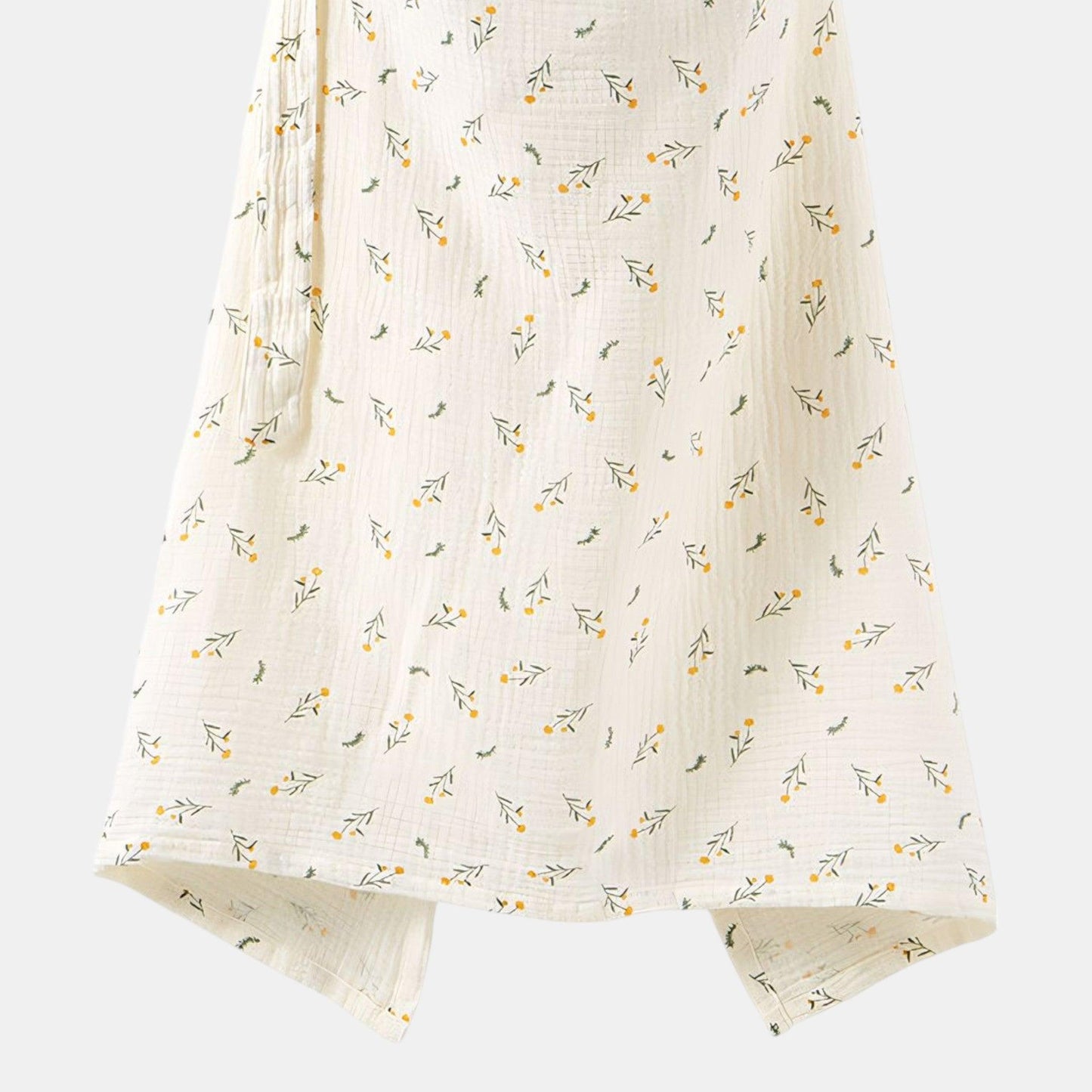Cotton Gauze Nursing Cover, Marigold Blossoms - Detail - Bambisserie