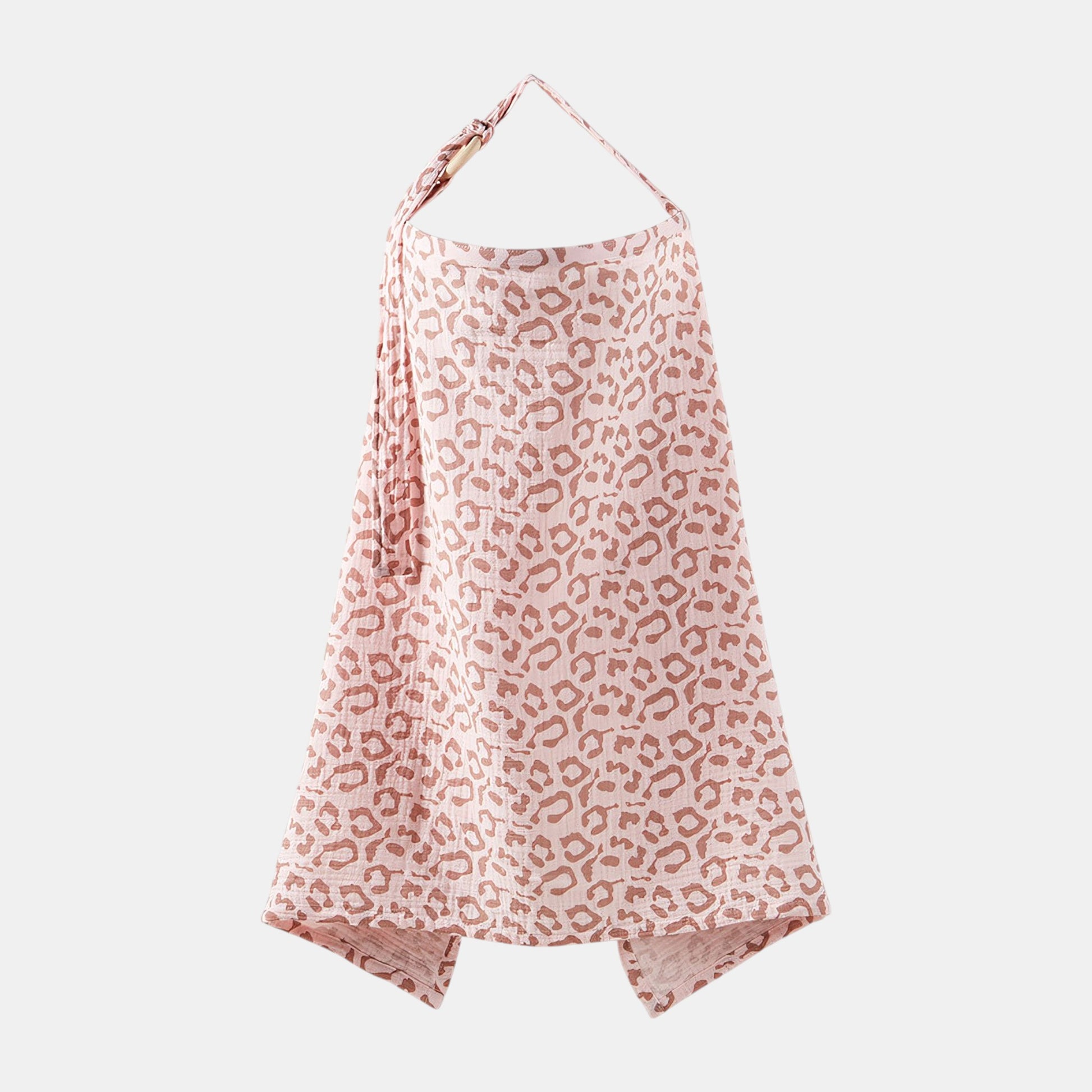 Cotton Gauze Nursing Cover, Pink Leopard - Bambisserie