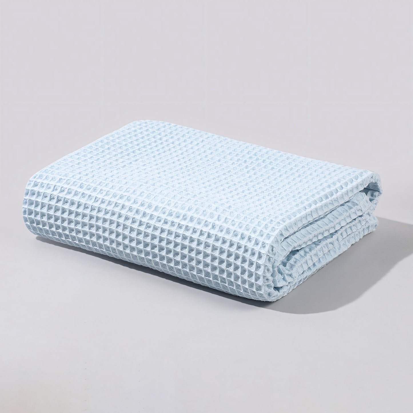 Cotton Waffle Baby Blanket, Light Blue
