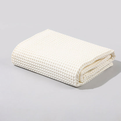 Cotton Waffle Baby Blanket, Milky White