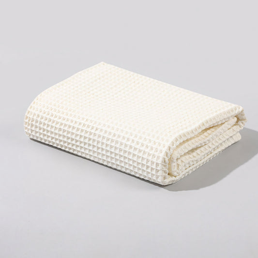 Cotton Waffle Baby Blanket, Milky White