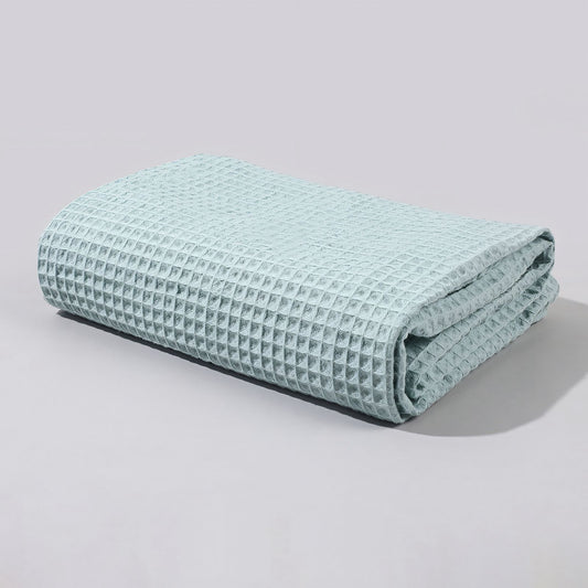 Cotton Waffle Baby Blanket, Ocean Green