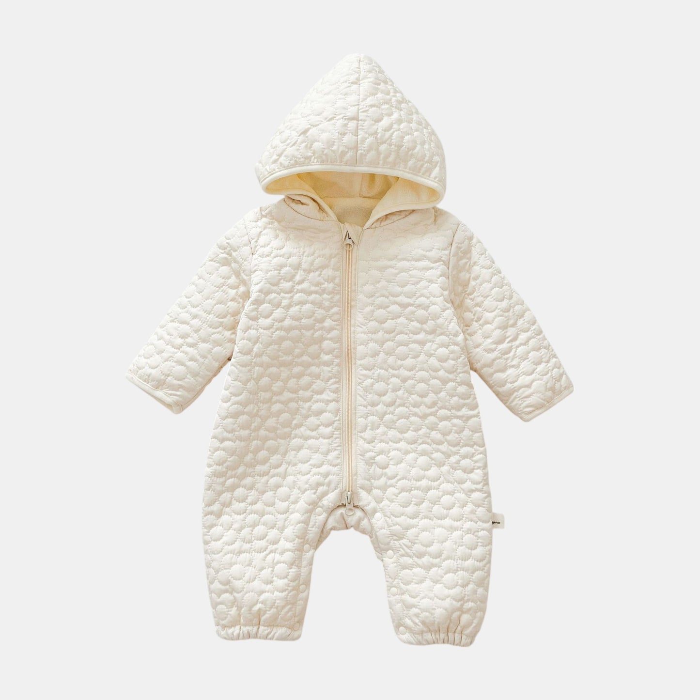 Cream Blossom Quilted Baby Pramsuit (3m-3yrs)