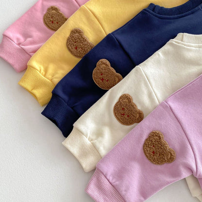 Cuddle Bear Cotton Lounge Set, Cream (6m-4yrs)