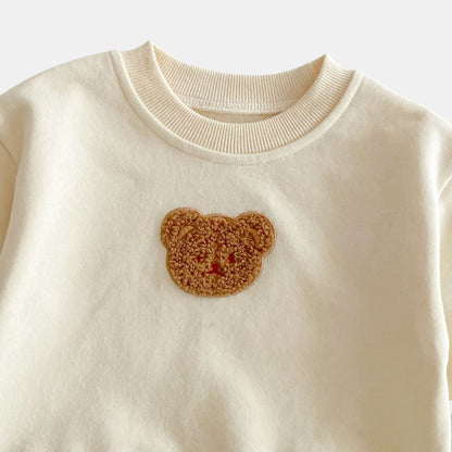 Cuddle Bear Cotton Lounge Set, Cream (6m-4yrs)