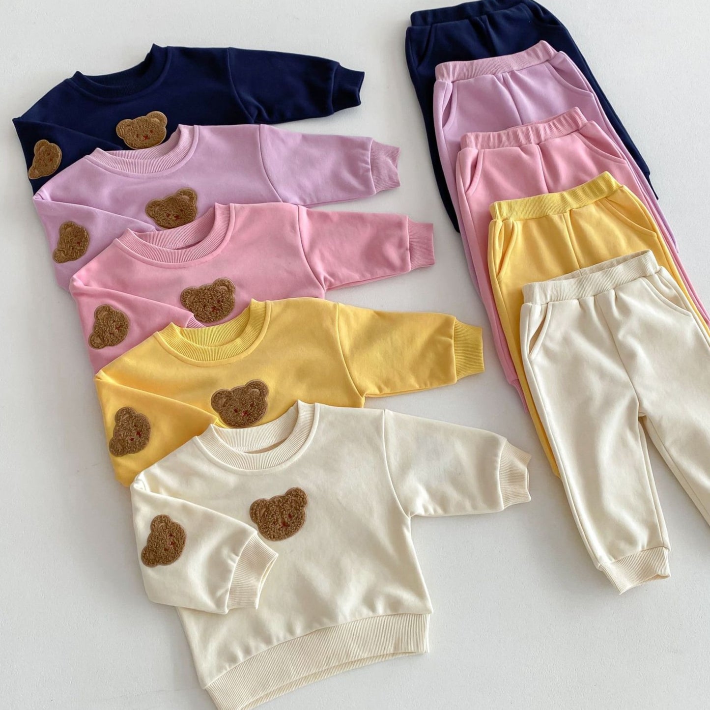 Cuddle Bear Cotton Lounge Set, Cream (6m-4yrs)
