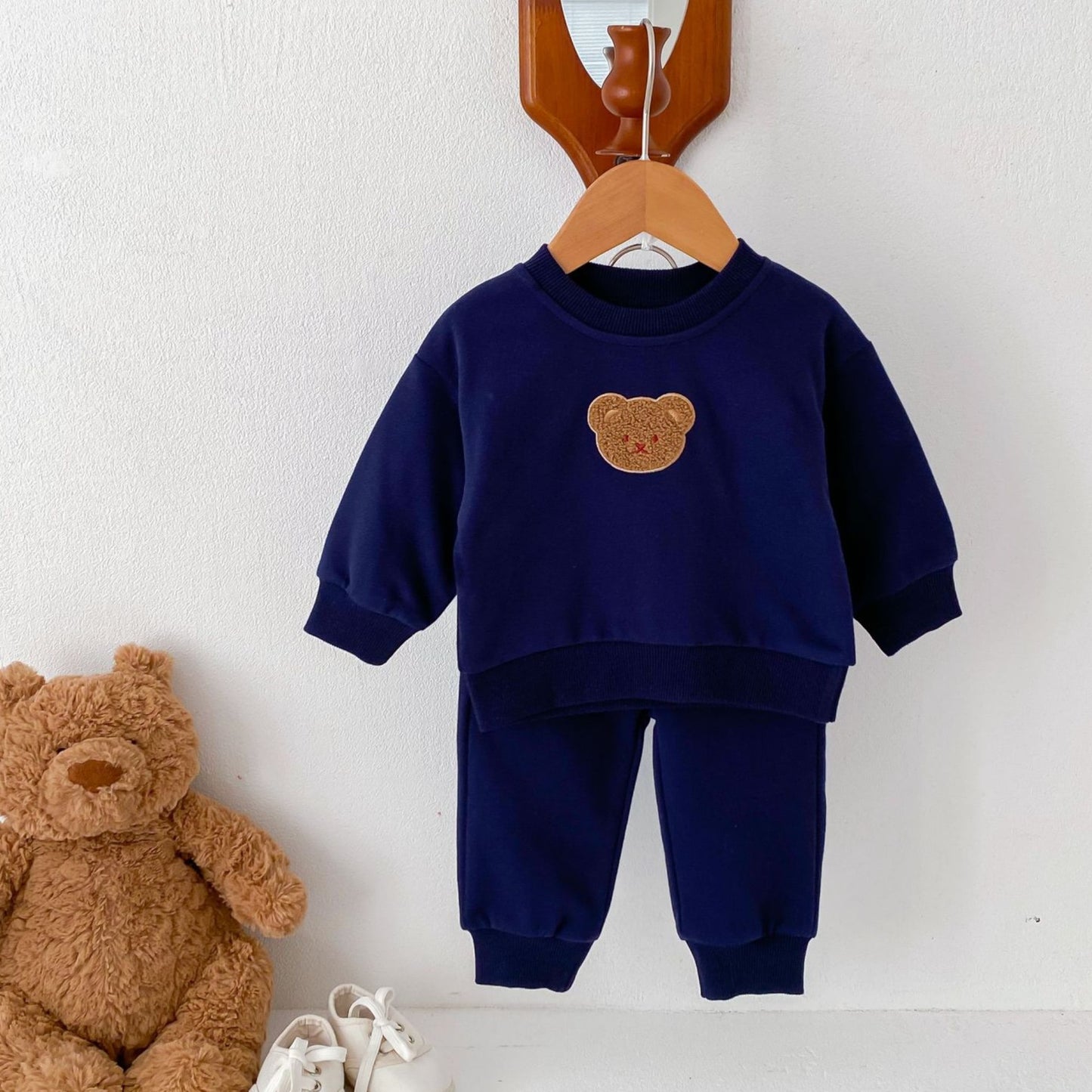 Cuddle Bear Cotton Lounge Set, Navy (6m-4yrs)