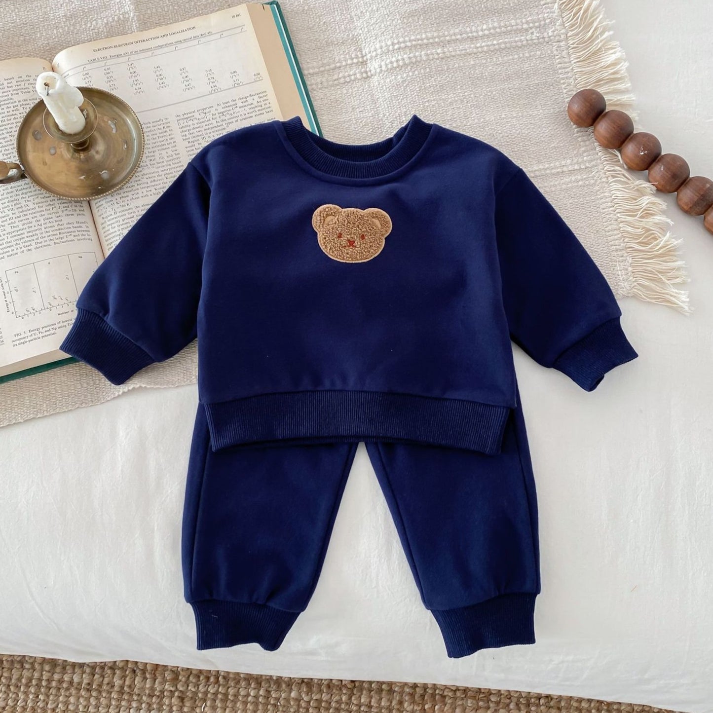 Cuddle Bear Cotton Lounge Set, Navy (6m-4yrs)