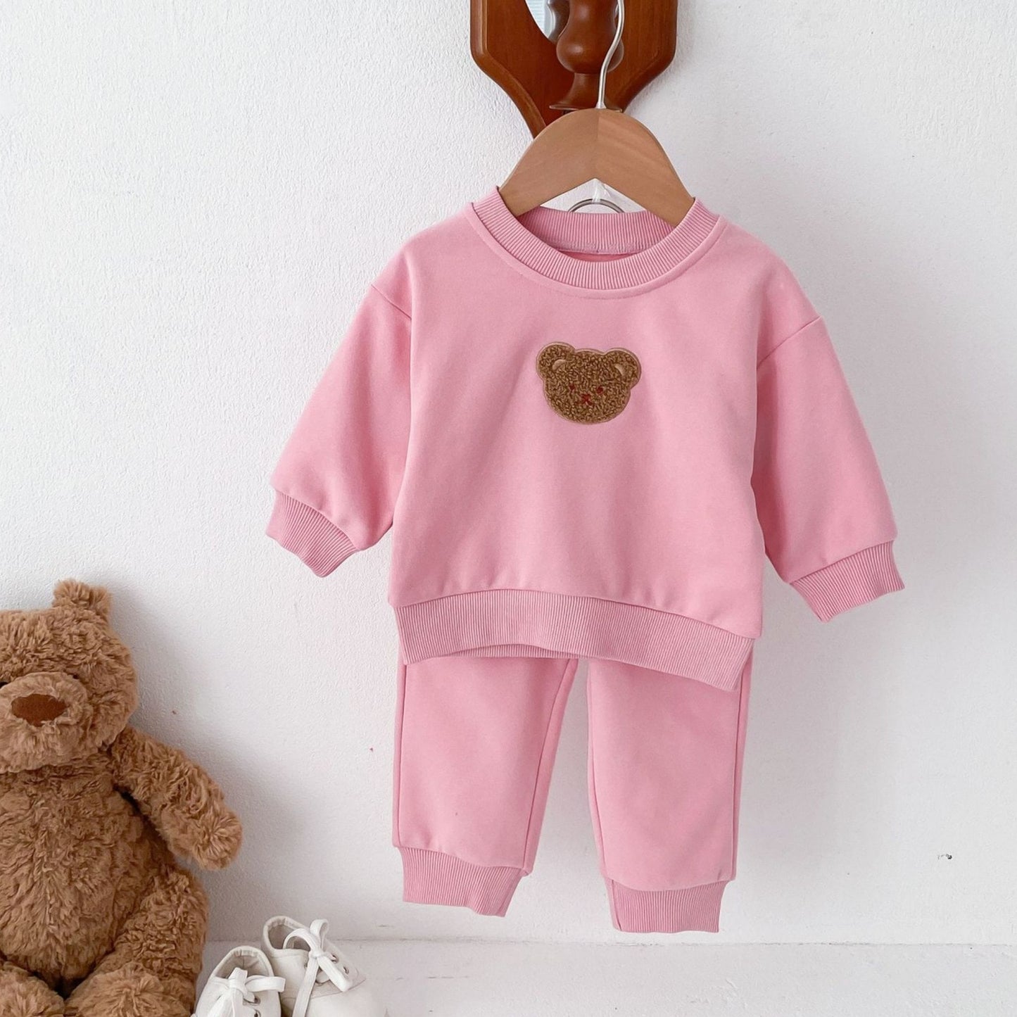 Cuddle Bear Cotton Lounge Set, Pink (6m-4yrs)