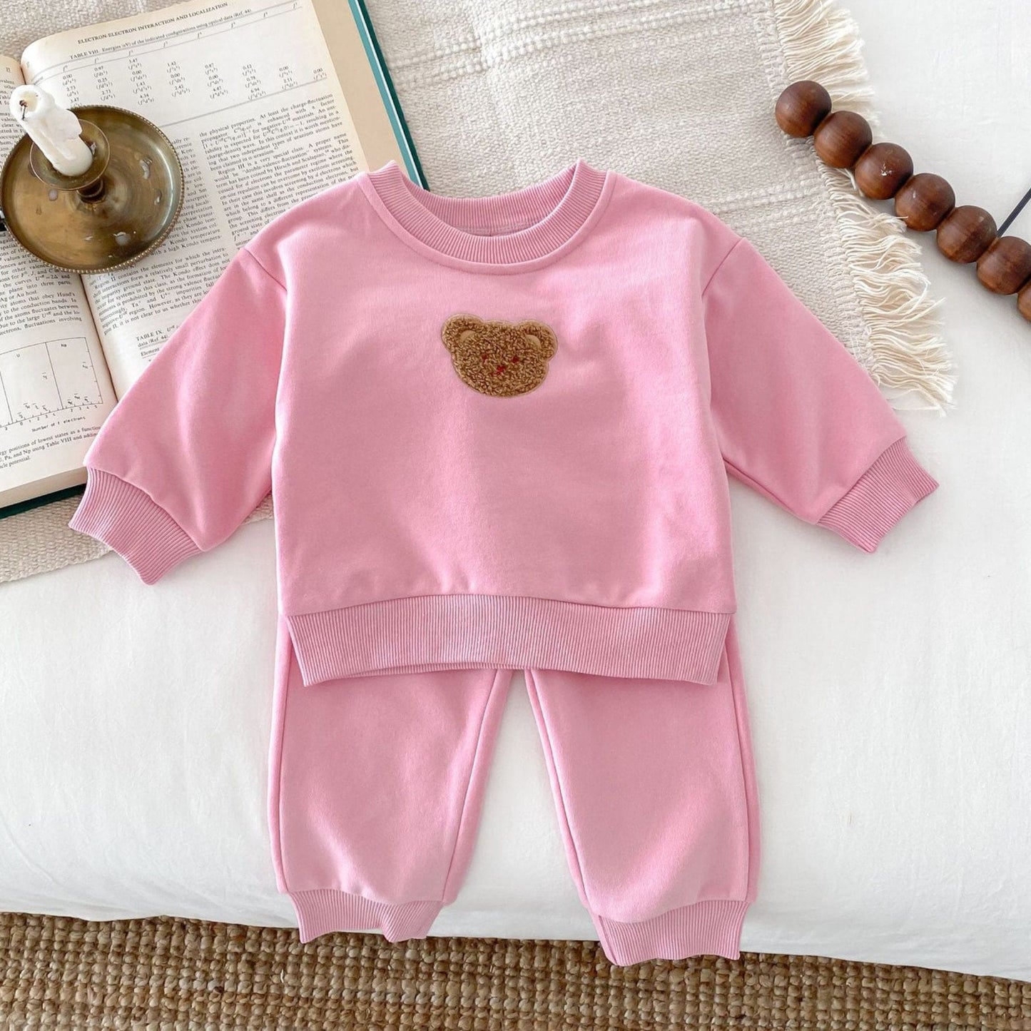 Cuddle Bear Cotton Lounge Set, Pink (6m-4yrs)