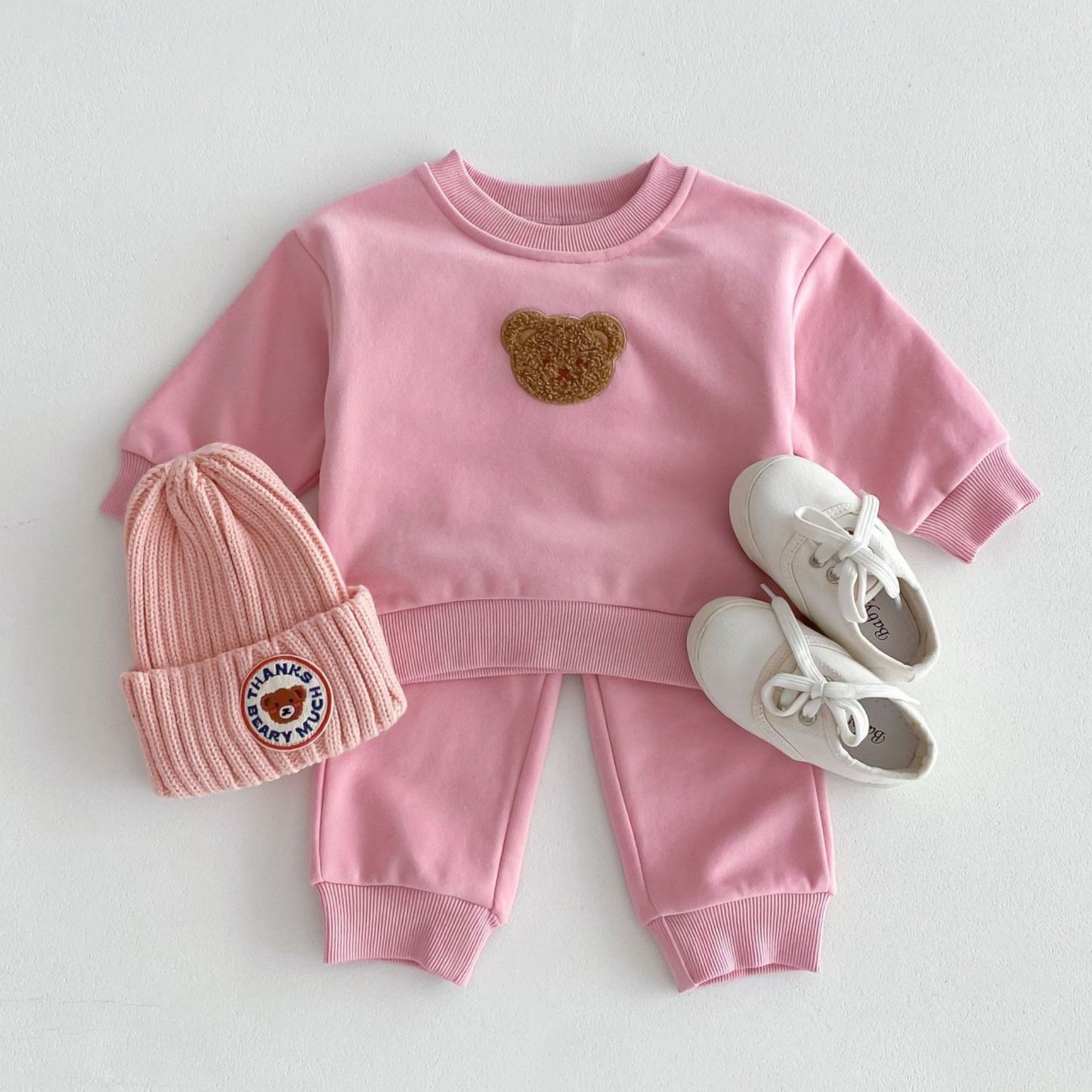 Cuddle Bear Cotton Lounge Set, Pink (6m-4yrs)