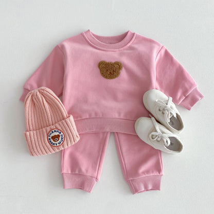 Cuddle Bear Cotton Lounge Set, Pink (6m-4yrs)