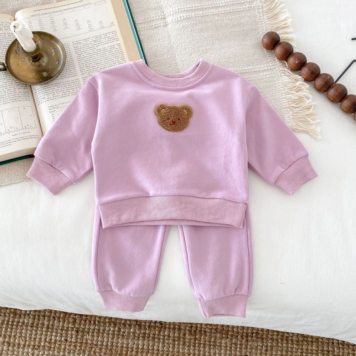 Cuddle Bear Cotton Lounge Set, Purple (6m-4yrs)