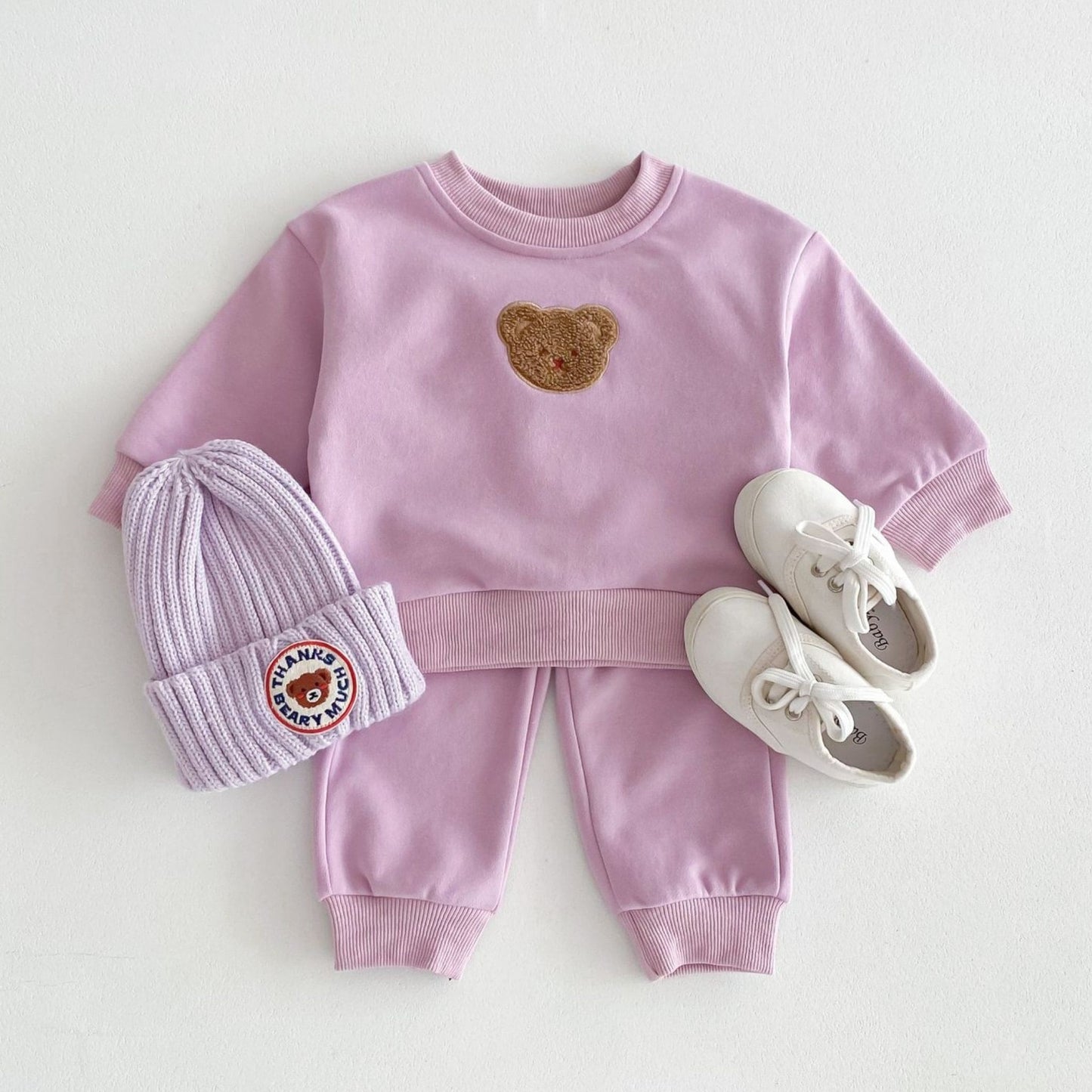 Cuddle Bear Cotton Lounge Set, Purple (6m-4yrs)