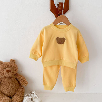 Cuddle Bear Cotton Lounge Set, Yellow (6m-4yrs)
