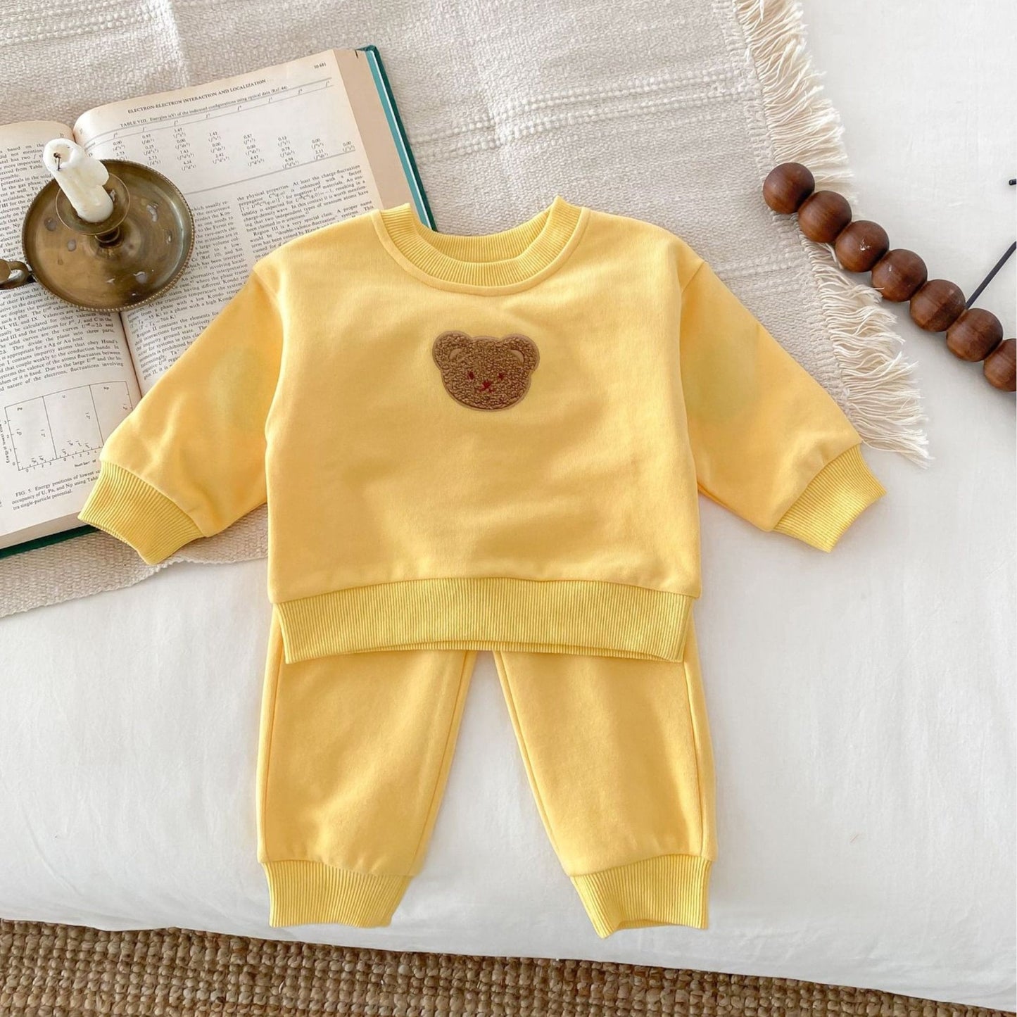Cuddle Bear Cotton Lounge Set, Yellow (6m-4yrs)