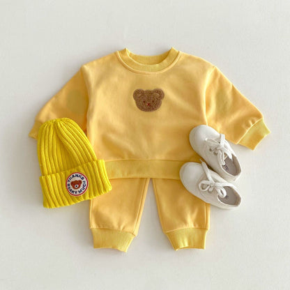 Cuddle Bear Cotton Lounge Set, Yellow (6m-4yrs)
