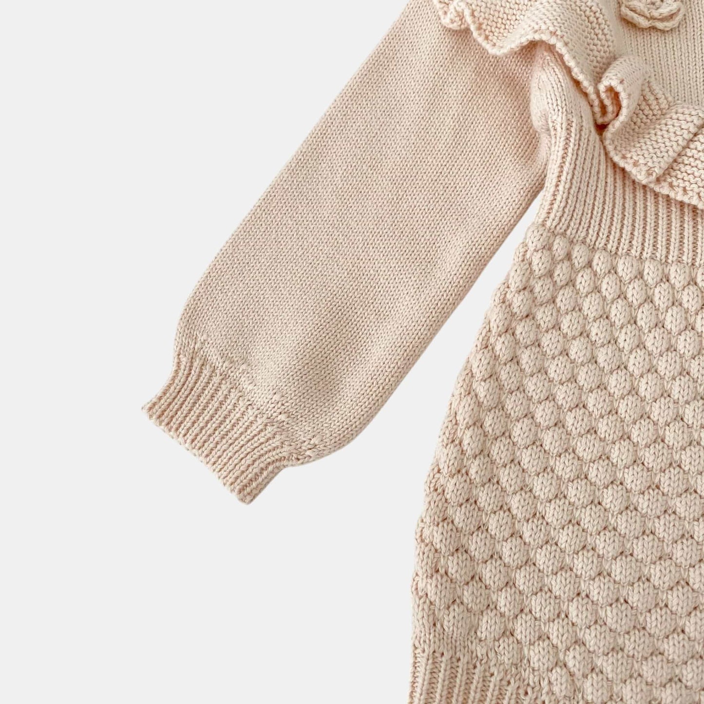 Dani Ruffle Knit Romper - Blush (3m-24m)