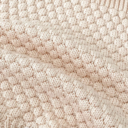 Dani Ruffle Knit Romper - Blush (3m-24m)
