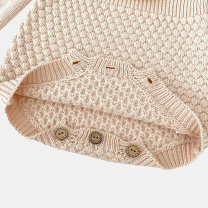 Dani Ruffle Knit Romper - Blush (3m-24m)