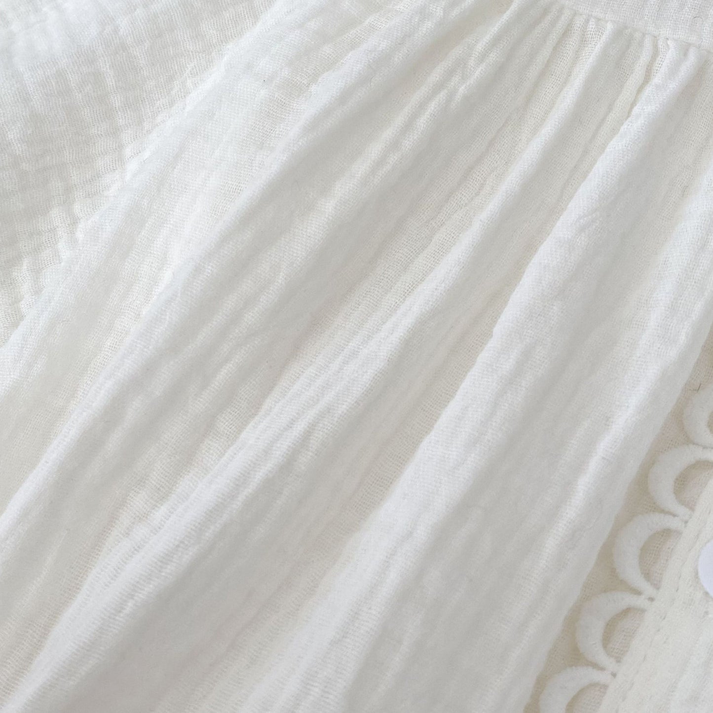 Dara Ivory Cotton Romper (3m-24m)