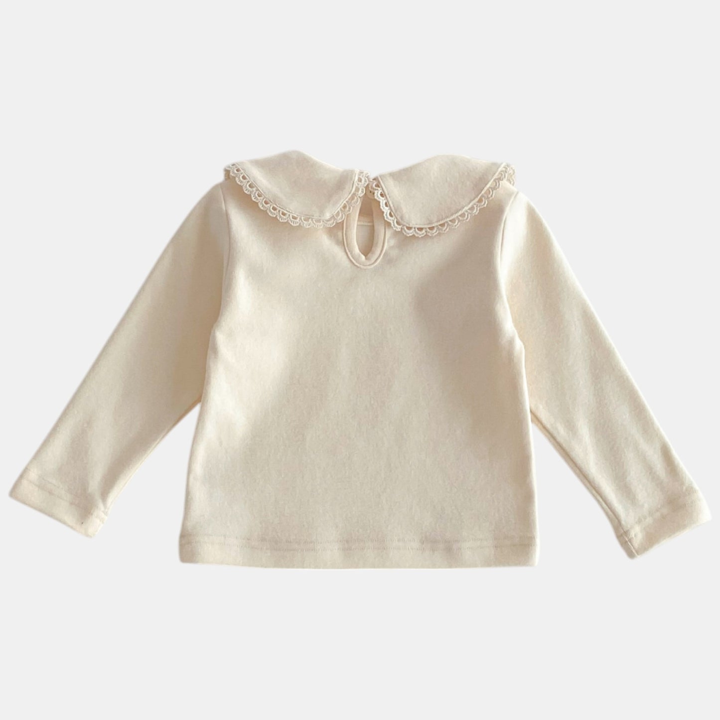 Demi Lace Cotton Top, Cream (3m-3yrs)