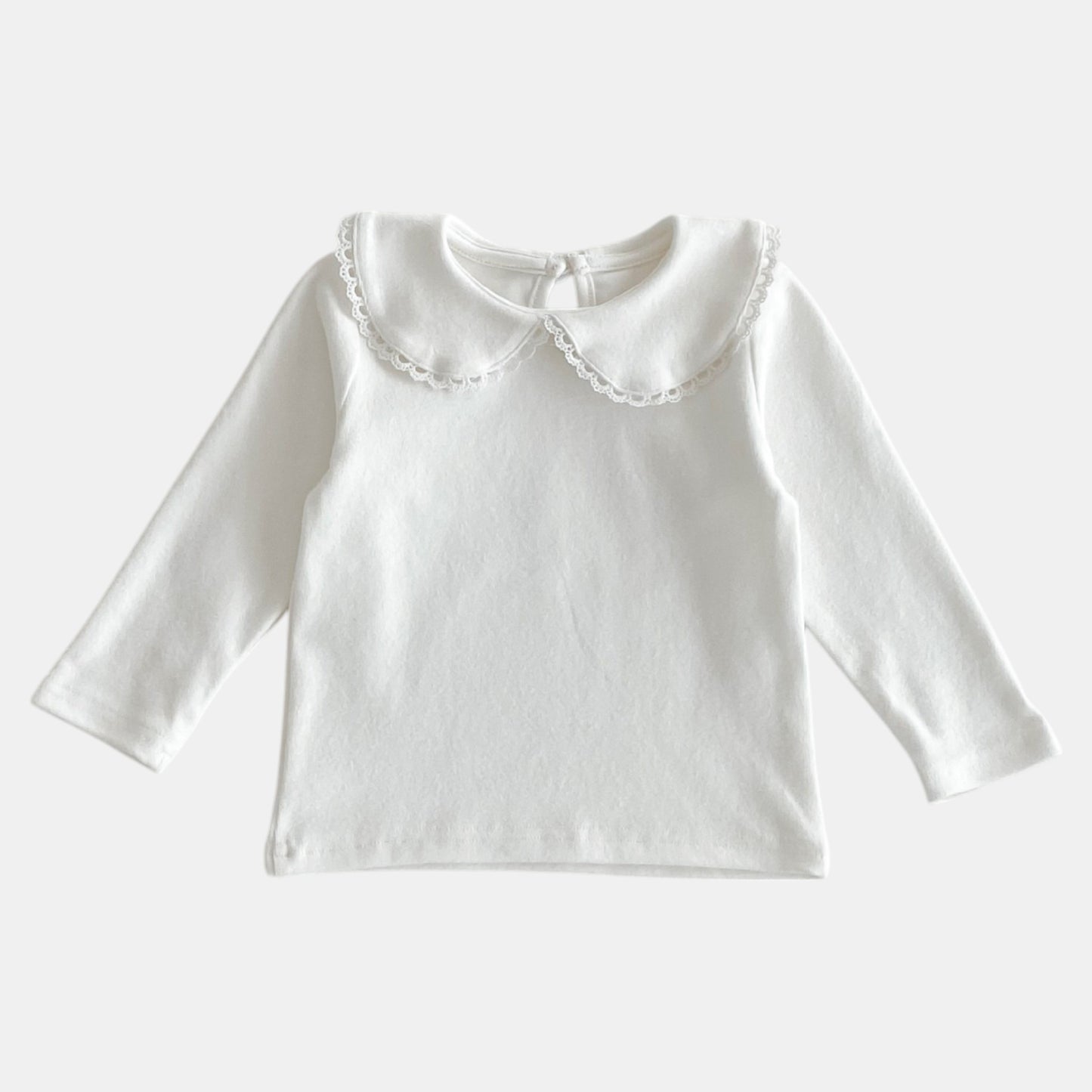Demi Lace Cotton Top, Ivory (3m-3yrs)
