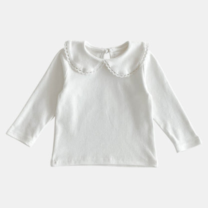 Demi Lace Cotton Top, Ivory (3m-3yrs)