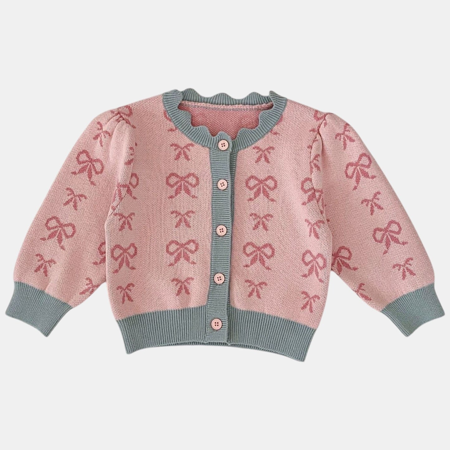 Dolly Bow Cotton Knit Cardigan (3m-3yrs)