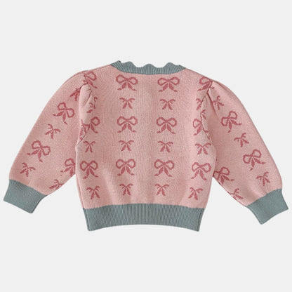 Dolly Bow Cotton Knit Cardigan (3m-3yrs)
