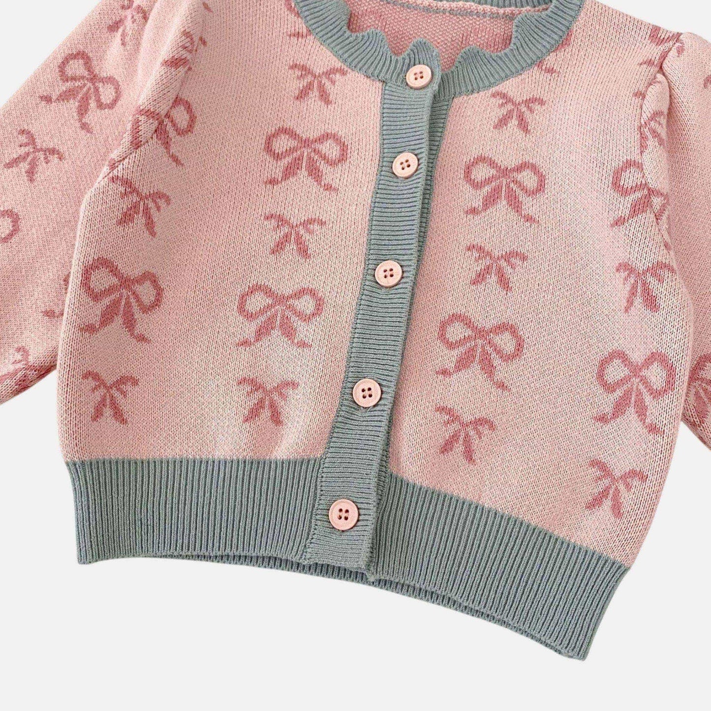Dolly Bow Cotton Knit Cardigan (3m-3yrs)