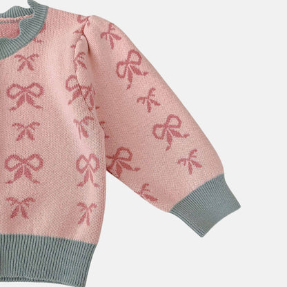 Dolly Bow Cotton Knit Cardigan (3m-3yrs)