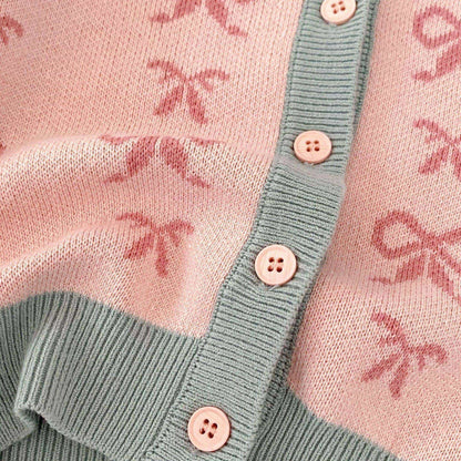 Dolly Bow Cotton Knit Cardigan (3m-3yrs)