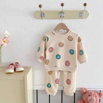 Doughnut Dreaming Cotton Lounge Set (6m-4yrs)